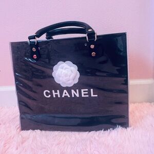 PVC Black Tote Bag